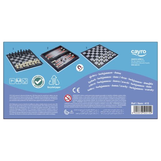 Magnetic Chess-Draughts-Backgammon game