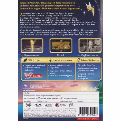 Peter Pan Specialutgåva DVD (Begagnad)