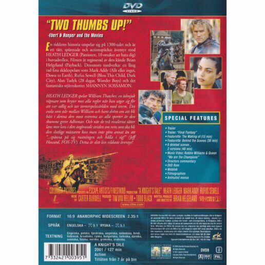 En riddares historia DVD (Begagnad)