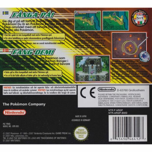 Pokemon Ranger Nintendo DS Swedish (Begagnad)
