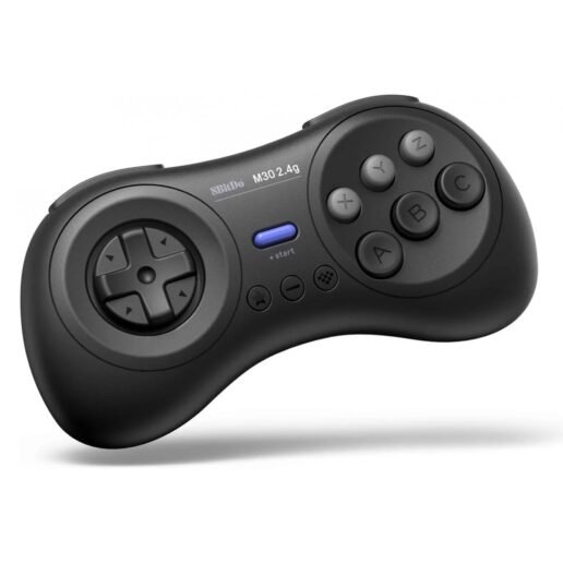 8BitDo M30 2.4Ghz Trådlös Handkontroll Mega Drive Mini Svart