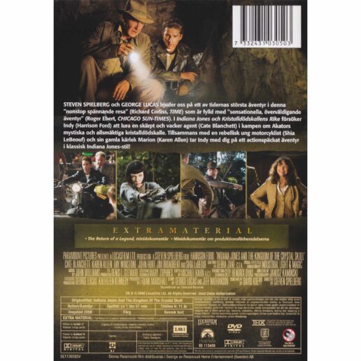 Indiana Jones och Kristalldödskallens Rike DVD (Begagnad)