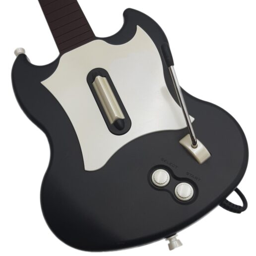 Guitar Hero Gitarr Svart med kabel Playstation 2 PS2 (Begagnad)
