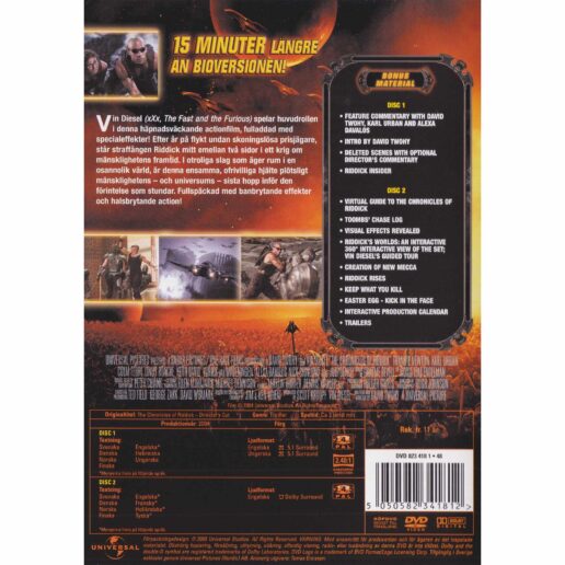 The Chronicles of Riddick DVD (Begagnad)