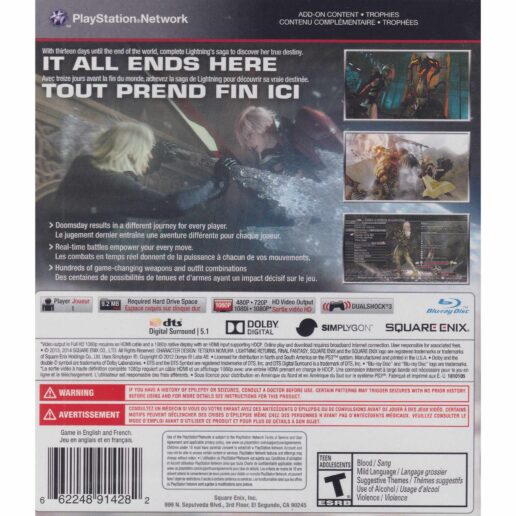 Lightning Returns Final Fantasy XIII Playstation 3 PS3 IMPORT