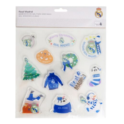 Real Madrid Christmas gel window stickers