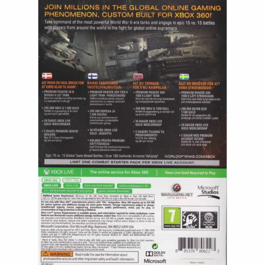 World of Tanks Xbox 360 Nordic (Begagnad)