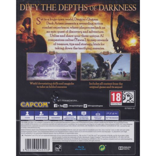 Dragons Dogma Dark Arisen Remaster Playstation 4 PS4
