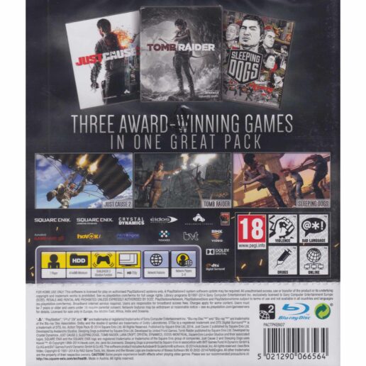 Ultimate Action Triple Pack Just Cause 2 Sleeping Dogs Tomb Raider Playstation 3 PS3