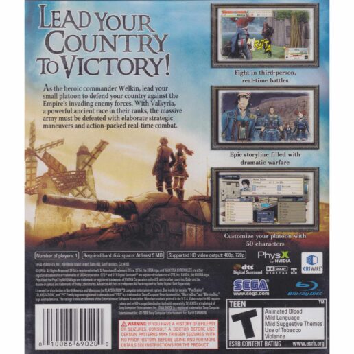 Valkyria Chronicles Playstation 3 PS3 IMPORT