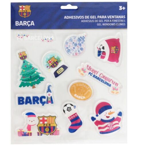 FC Barcelona Christmas gel window stickers