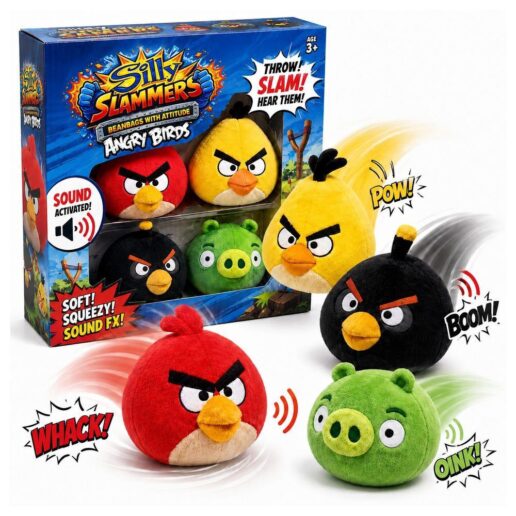 Angry Birds Silly Slammers pack 4 plush toys