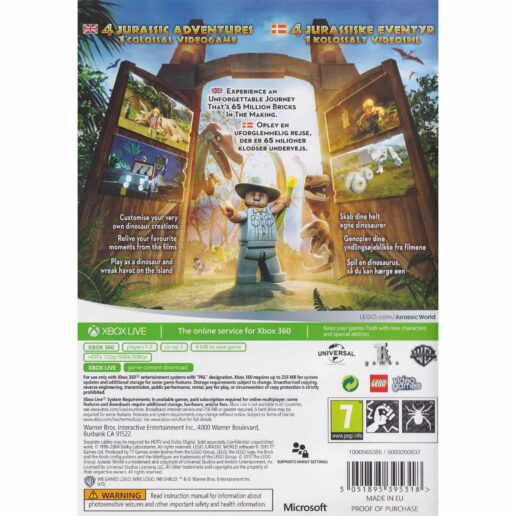 Lego Jurassic World Xbox 360 (Begagnad)