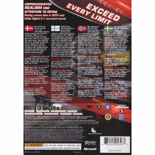 Project Gotham Racing 3 Xbox 360 Nordic (Begagnad)