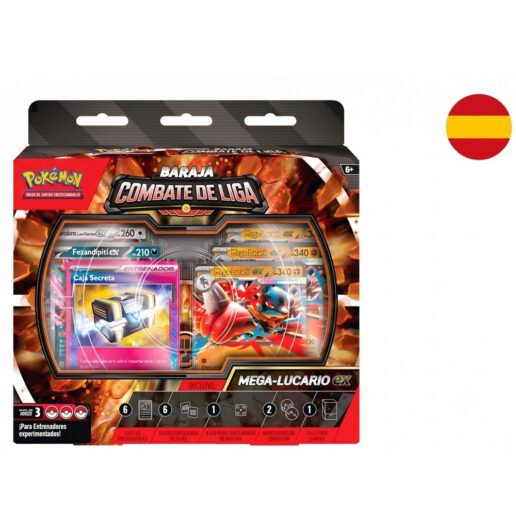 Spanish Pokemon Combate de Liga de Mega-Lucario ex de JCC Collectible card game