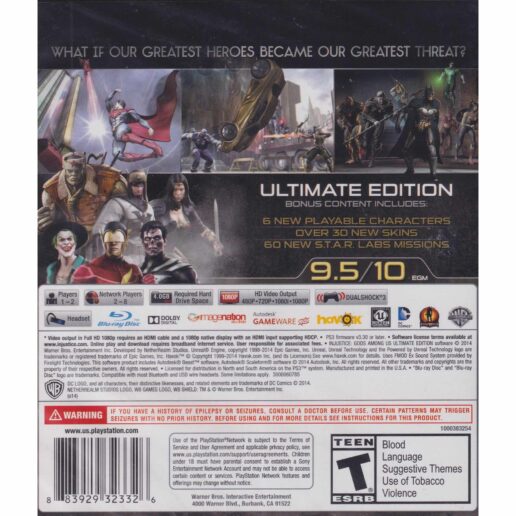 Injustice Gods Among Us Ultimate Edition Playstation 3 PS3 Greatest Hits IMPORT