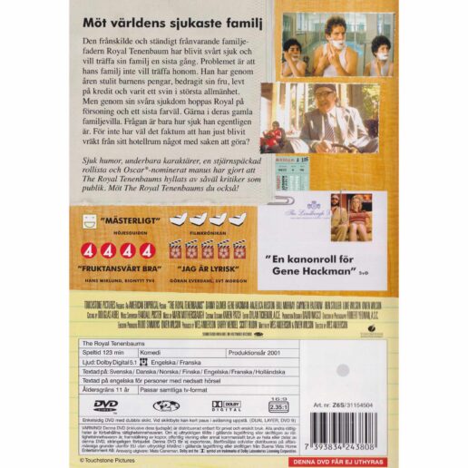 The Royal Tenenbaums DVD (Begagnad)