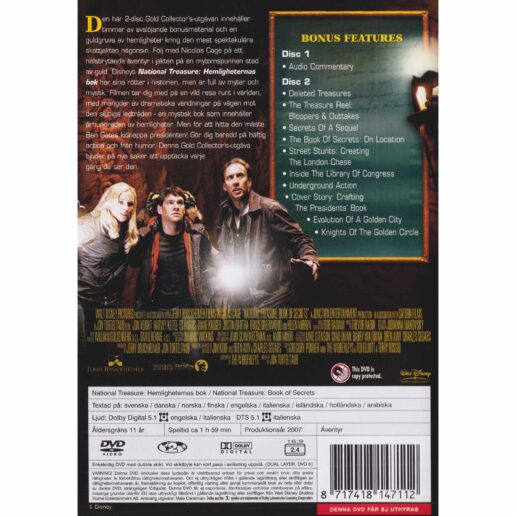 National Treasure 2 Hemligheternas Bok DVD (Begagnad)