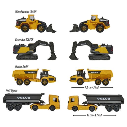 Volvo set 5 construction vehicles