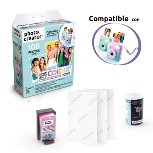 Photo Creator Colour paper instant camera set