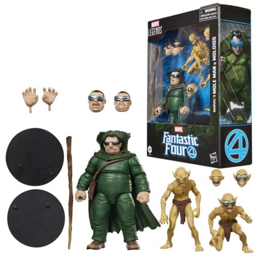 Marvel Fantastic Four Marvels Mole Man & Moloios set of figures 15cm