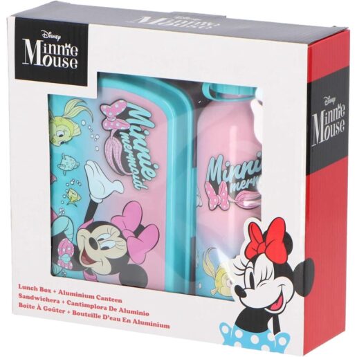 Disney Minnie Lunch box + aluminium bottle set 500ml