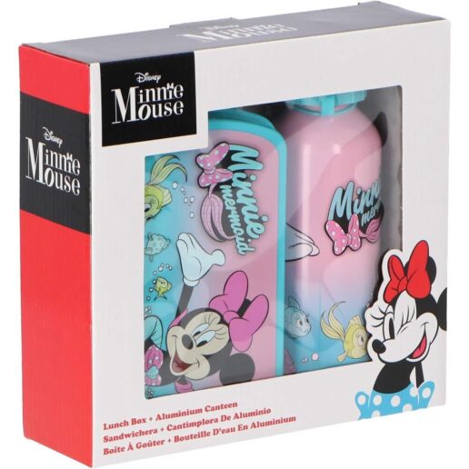 Disney Minnie Lunch box + aluminium bottle set 500ml