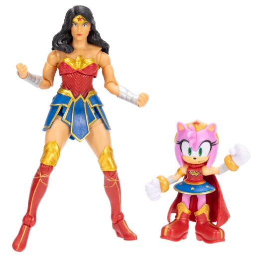 Sonic The Hedgehog x Dc Comics Amy & Wonder Woman figure