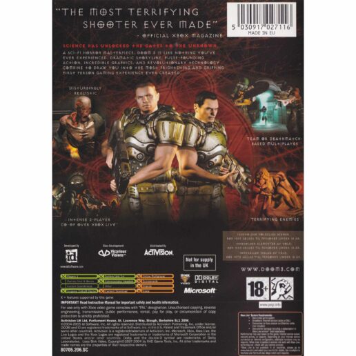 Doom 3 Xbox (Begagnad)