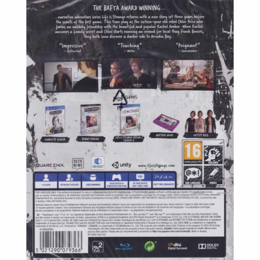 Life Is Strange Before the Storm Playstation 4 PS4