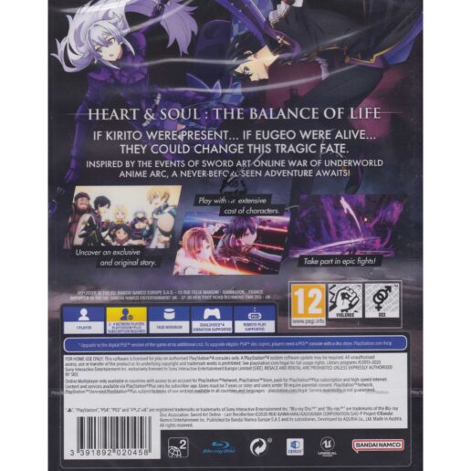 Sword Art Online Last Recollection Playstation 4 PS4