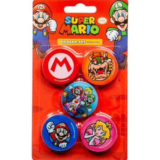 Super Mario Erasers 5-Pack