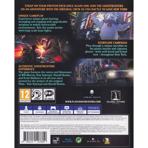 Ghostbusters: The Video Game Remastered Playstation 4