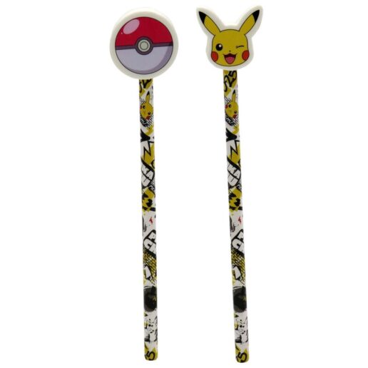 Pokemon Pikachu pencil with eraser (Get one random)