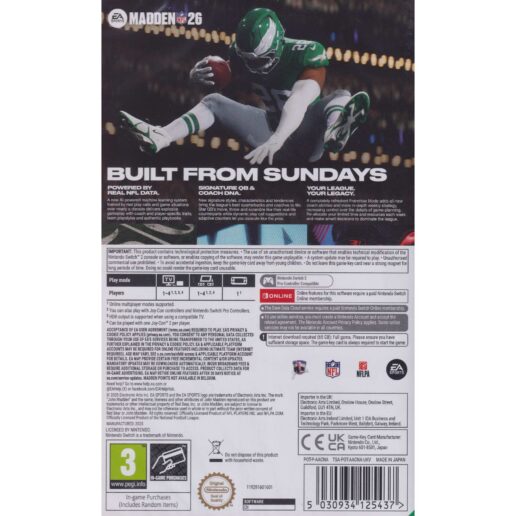 Madden NFL 26 Nintendo Switch 2