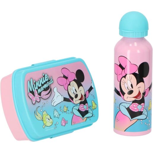 Disney Minnie Lunch box + aluminium bottle set 500ml