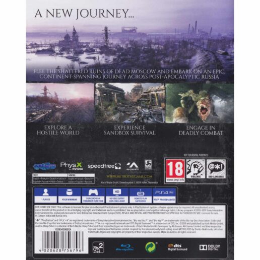 Metro Exodus Playstation 4 PS4