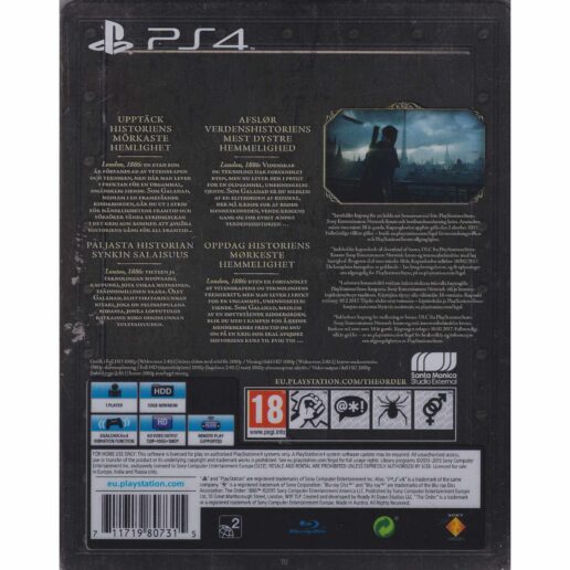 The Order 1886 Limited Edition Playstation 4 PS4 Steelbook Nordic (Begagnad)
