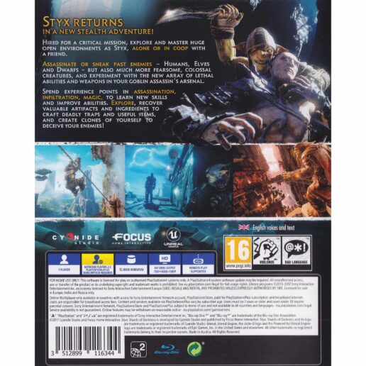 Styx Shards of Darkness Playstation 4 PS4 (Begagnad)