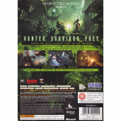 Aliens vs Predator Xbox 360 (Begagnad)