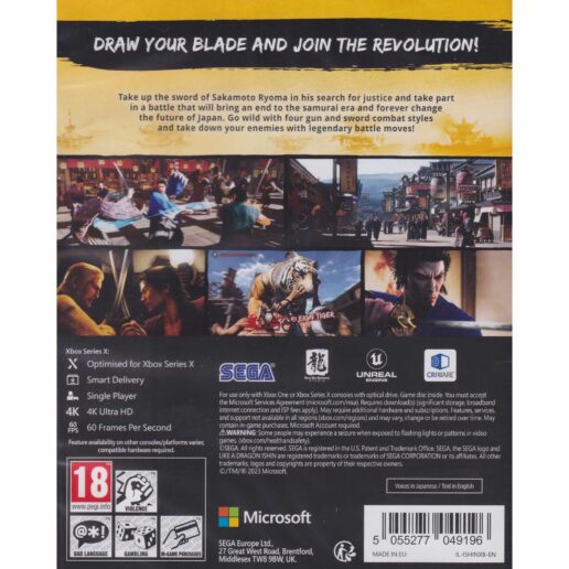 Like a Dragon Ishin Xbox Series X Xbox One