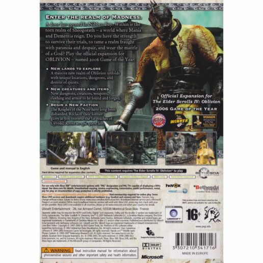 The Elder Scrolls IV Shivering Isles Expansion Pack Xbox 360 (Begagnad)