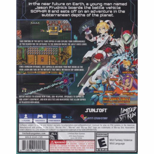 Blaster Master Zero Playstation 4 PS4 Limited Run IMPORT
