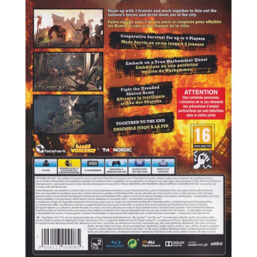 Warhammer The End Times Vermintide Playstation 4 PS4 (Begagnad)