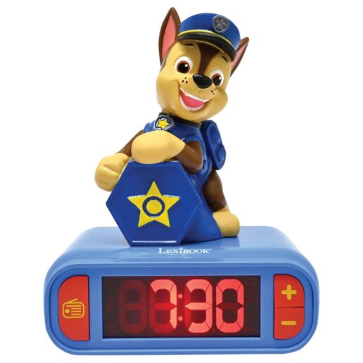 Paw Patrol Chase 3D night light digital alarm clock
