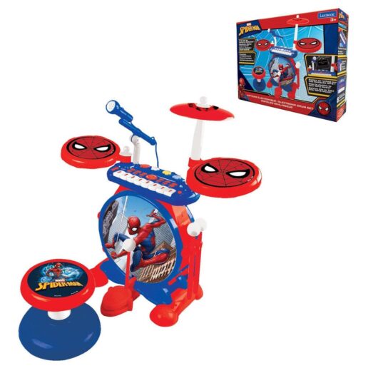Marvel Spiderman Light-up electronic drum set with seat