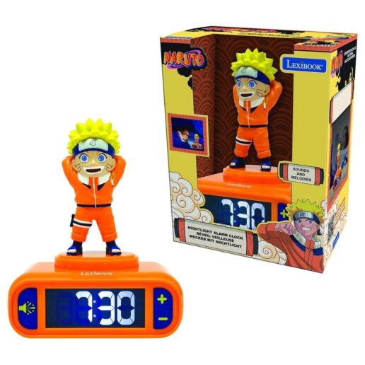 Naruto Shippuden digital alarm clock with 3D night light