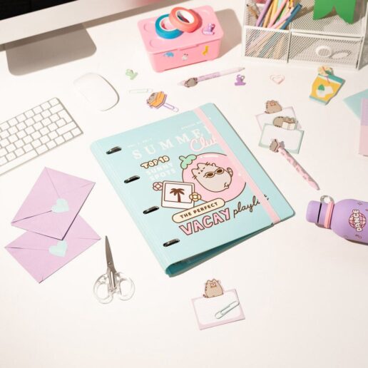 Pusheen 4 ring binder