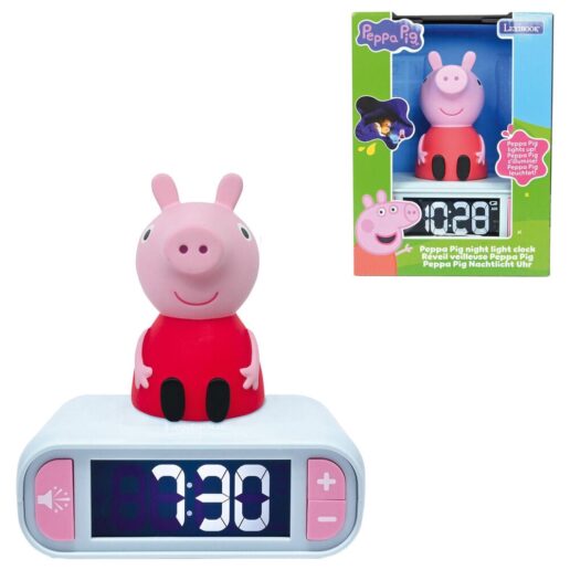 Peppa Pig Digital Alarm Clock with 3D Nightlight