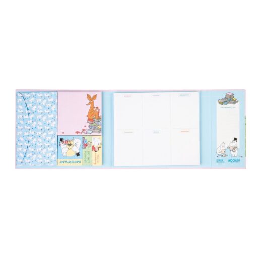 Moomin weekly planner with sticky notes